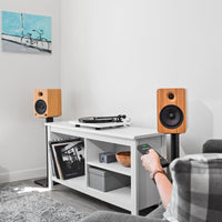 Thumbnail for Kanto YU6 200W Powered Bookshelf Speakers with Bluetooth® and Phono Preamp - Pair, Bamboo