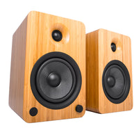 Thumbnail for Kanto YU6 200W Powered Bookshelf Speakers with Bluetooth® and Phono Preamp - Pair, Bamboo