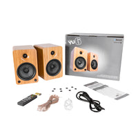 Thumbnail for Kanto YU6 200W Powered Bookshelf Speakers with Bluetooth® and Phono Preamp - Pair, Bamboo