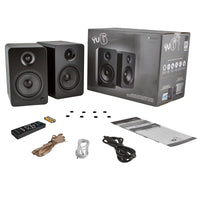 Thumbnail for Kanto YU6 200W Powered Bookshelf Speakers with Bluetooth® and Phono Preamp - Pair, Matte Black