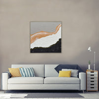 Thumbnail for 100X100cm Golden Divide Light Wood Framed Hand Painted Canvas Wall Art