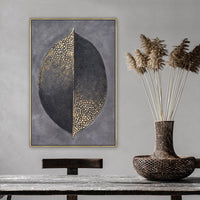 Thumbnail for 60X90cm Golden Dichotomy Gold Framed Hand Painted Canvas Wall Art