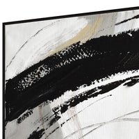 Thumbnail for 150X50cm Set of 3 Black Framed Hand Painted Canvas Wall Art