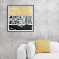 Thumbnail for 120X120cm Tonal Trilogy Black Framed Hand Painted Canvas Wall Art