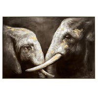 Thumbnail for 120X80cm Tusker Ties Champagne Framed Hand Painted Canvas Wall Art