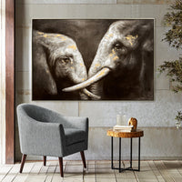 Thumbnail for 120X80cm Tusker Ties Champagne Framed Hand Painted Canvas Wall Art