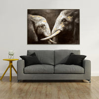 Thumbnail for 120X80cm Tusker Ties Champagne Framed Hand Painted Canvas Wall Art