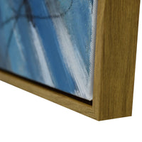 Thumbnail for 60X90cm Cerulean Gaze Dark Wood Framed Hand Painted Canvas Wall Art