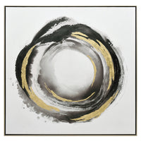 Thumbnail for 100X100cm Orbiting Elegance Champagne Framed Canvas Wall Art