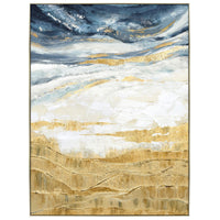 Thumbnail for 90X120cm Golden Horizon Champagne Framed Canvas Wall Art