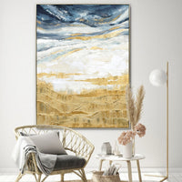 Thumbnail for 90X120cm Golden Horizon Champagne Framed Canvas Wall Art