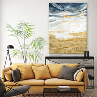 Thumbnail for 90X120cm Golden Horizon Champagne Framed Canvas Wall Art