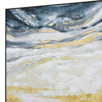 Thumbnail for 90X120cm Golden Horizon Champagne Framed Canvas Wall Art