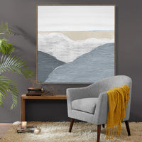 Thumbnail for 100X100cm Whispering Peaks of Tranquility Dark Wood Framed Hand Painted Canvas Wall Art