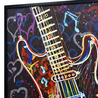 Thumbnail for 60X90cm Neon Serenade Black Framed Hand Painted LED Wall Art