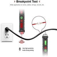 Thumbnail for KAIWEETS HT100 Non Contact Voltage Tester AC Electricity Detect Pen 12V-1000V/48V-1000V Dual Range with LCD Display LED Flashlight Buzzer Alarm Wire Breakpoint Finder