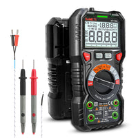 Thumbnail for KAIWEETS Digital Multimeter TRMS 6000 Counts Voltmeter Auto-Ranging Fast Accurately Measures Voltage Current Amp Resistance Diodes Continuity Duty-Cycle Capacitance Temperature for Automotive