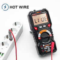 Thumbnail for KAIWEETS Digital Multimeter TRMS 6000 Counts Voltmeter Auto-Ranging Fast Accurately Measures Voltage Current Amp Resistance Diodes Continuity Duty-Cycle Capacitance Temperature for Automotive