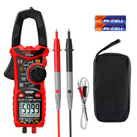 Thumbnail for KAIWEETS HT206D Digital Clamp Meter T-RMS 6000 Counts, Multimeter Voltage Tester Auto-ranging, Measures Current Voltage Temperature Capacitance Resistance Diodes Continuity Duty-Cycle (AC/DC Current)