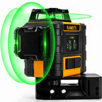 Thumbnail for KAIWEETS KT360A Green Laser Level 3 X 360° Rotary Self Leveling with 1 Rechargeable Battery