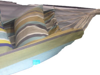 Thumbnail for Corban Aqua Hammock Multicoloured Stripes 220x140cm