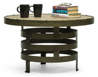 Thumbnail for Retro Style Spiral Round Coffee Table with Wood Top