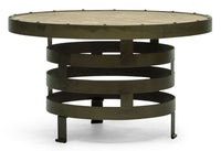 Thumbnail for Retro Style Spiral Round Coffee Table with Wood Top