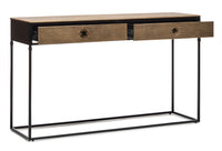 Thumbnail for Contemporary Golden Black Hallway Console Table with Drawers