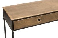 Thumbnail for Contemporary Golden Black Hallway Console Table with Drawers