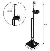 Thumbnail for Lirash Touch Free Hand Sanitiser Dispenser Station Floor Stand Foot Operated - Gold Black