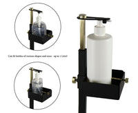 Thumbnail for Lirash Touch Free Hand Sanitiser Dispenser Station Floor Stand Foot Operated - Gold Black