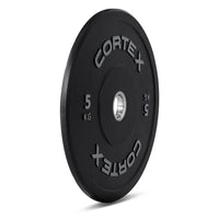 Thumbnail for CORTEX 5kg Black Series V2 50mm Rubber Olympic Bumper Plate (Pair)