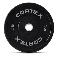 Thumbnail for CORTEX 5kg Black Series V2 50mm Rubber Olympic Bumper Plate (Pair)