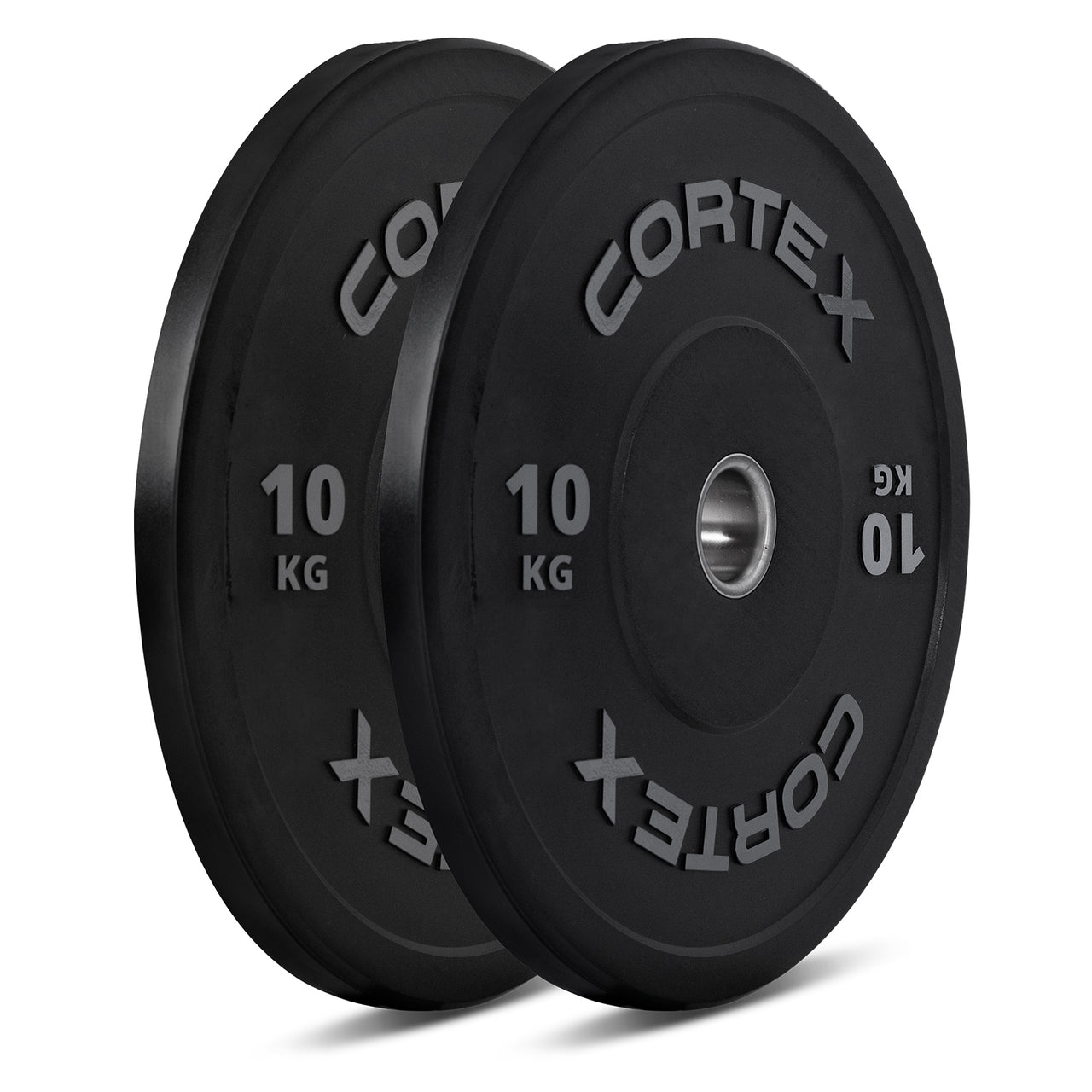 CORTEX 10kg Black Series V2 50mm Rubber Olympic Bumper Plate (Pair)