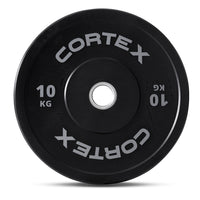 Thumbnail for CORTEX 10kg Black Series V2 50mm Rubber Olympic Bumper Plate (Pair)