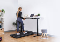 Thumbnail for Lifespan Fitness V-FOLD Treadmill with ErgoDesk Automatic Standing Desk 1500mm in White/Black