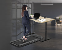 Thumbnail for Lifespan Fitness V-FOLD Treadmill with ErgoDesk Automatic Standing Desk 1500mm in Oak/Black