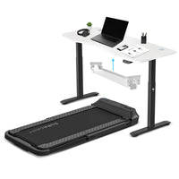 Thumbnail for Lifespan Fitness V-FOLD Treadmill with ErgoDesk Automatic Standing Desk 1500mm in White/Black with Cable Management