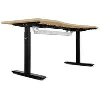 Thumbnail for Lifespan Fitness V-FOLD Treadmill with ErgoDesk Automatic Standing Desk 1500mm in Oak/Black with Cable Management