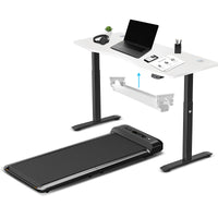 Thumbnail for Lifespan Fitness WalkingPad M2 Treadmill with ErgoDesk Automatic White Standing Desk 1500mm + Cable Management Tray