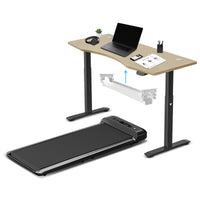 Thumbnail for Lifespan Fitness WalkingPad M2 Treadmill with ErgoDesk Automatic Oak Standing Desk 1500mm + Cable Management Tray