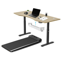 Thumbnail for Lifespan Fitness WalkingPad M2 Treadmill with ErgoDesk Automatic Oak Standing Desk 1800mm + Cable Management Tray