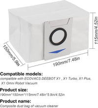 Thumbnail for 12 X Auto Empty Station Dust Bags For Ecovacs Deebot X1 Omni Series Robots