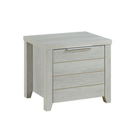 Thumbnail for Bedside Table 2 drawers Storage Table Night Stand MDF in White Ash