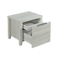 Thumbnail for Bedside Table 2 drawers Storage Table Night Stand MDF in White Ash