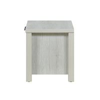 Thumbnail for Bedside Table 2 drawers Storage Table Night Stand MDF in White Ash