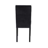 Thumbnail for 2x Wooden Frame Black Leatherette Dining Chairs with Solid Pine Legs