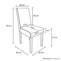 Thumbnail for 2x Wooden Frame Black Leatherette Dining Chairs with Solid Pine Legs