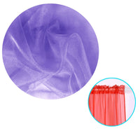 Thumbnail for Pair of Organza Sheer Rod Pocket Curtains Purple