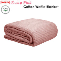 Thumbnail for Cotton Waffle Blanket Dusty Pink King